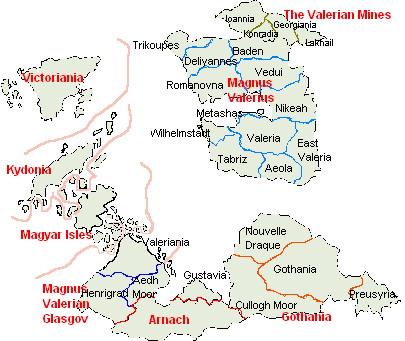 Valerian Regions and States